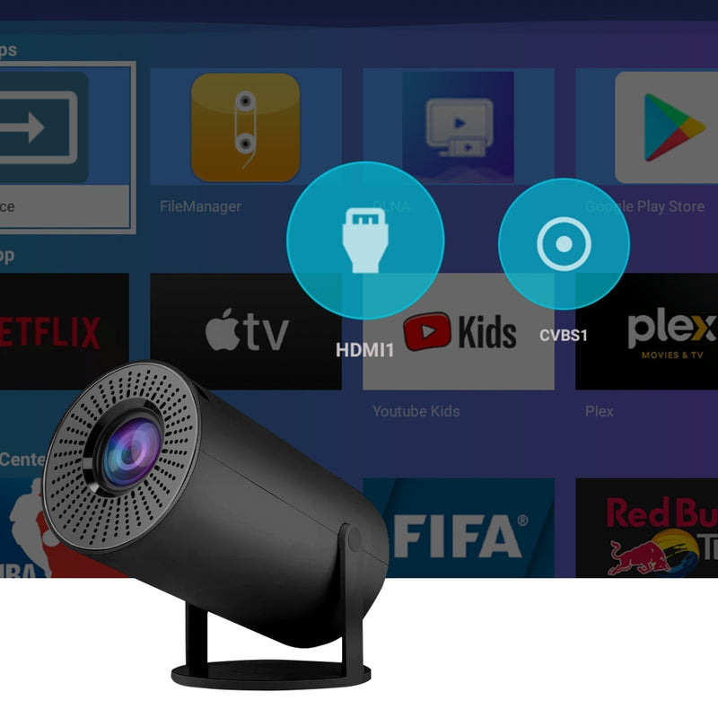 Retro Projetor Portátil 4k